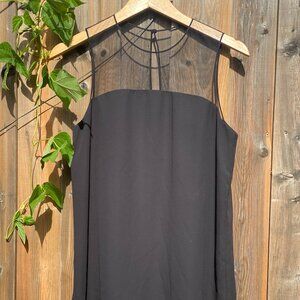 Aritzia Babaton Black Mesh Tank Blouse (S)